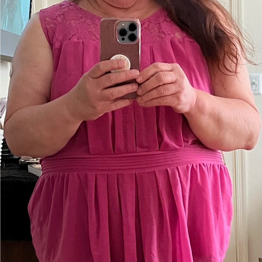Pink Peplum Top